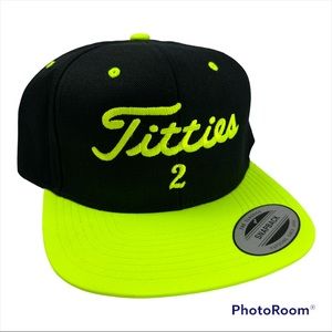 Neon Green & Black SnapBack Hat Cap Golf